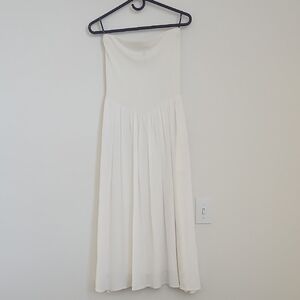Forever 21 Strapless Cream White Dress